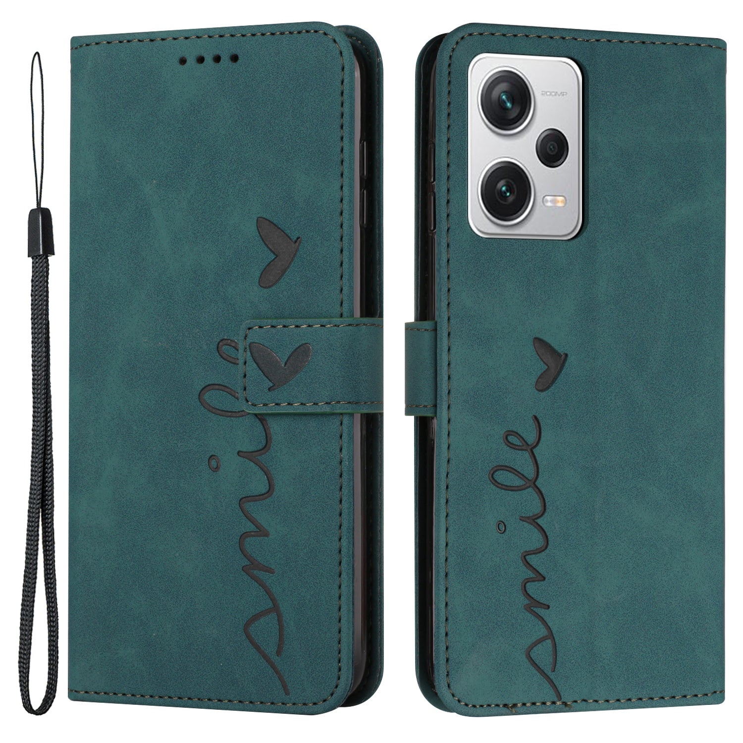 For Xiaomi Redmi Note 12 Pro 5G Note 12 Explorer 5G Leather Phone Cover Heart Shape Phone Stand Wallet Case with Strap For Xiaomi Redmi Note 12 Pro 5G Note 12 Explorer 5G Leather Phone Cover Heart Shape Phone Stand Wallet Case with Strap